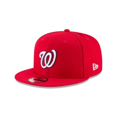 Red Washington Nationals Hat - New Era MLB Team Color Basic 9FIFTY Snapback Caps USA8361925